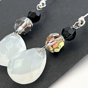 Cute, trendy handcrafted dangle earrings. Bead, wood, stone,crystals. S/G plated